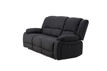 Reclinersoffa med hörn Comfort Living Singapore Reclinersoffa 3 sits Konstläder Black - Products - Möbler - Soffa - Biosoffa & reclinersoffa - 3 sits biosoffa & reclinersoffa