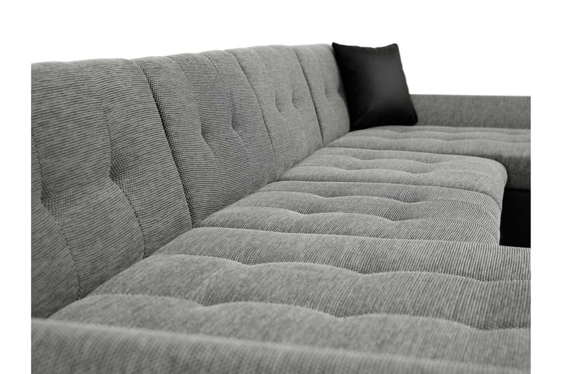 Dewitt Bäddsoffa Dubbelschäslong 4-sits i Konstläder - Vit/Grå - Products - Möbler - Soffa - Skinnsoffa