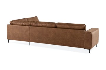 Akron 2,5-sits Soffa med Schäslong Vänster Bondedläder - Brun - Products - M öbler - Soffa - Divansoffa & schäslongsoffa - 2 sits soffa med divan