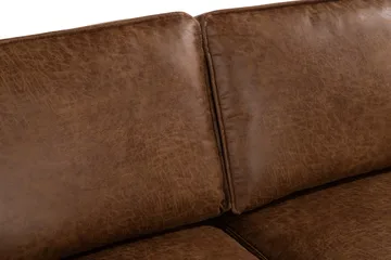 Akron 2-sits Soffa med Divan Höger Bondedläder - Brun - Products - Möbler - Soffa - Divansoffa & schäslongsoffa - 2 sits soffa med divan