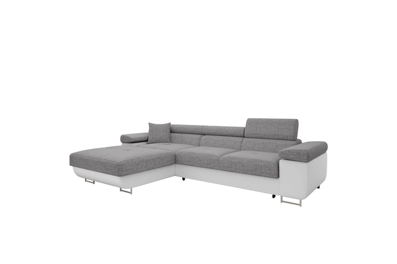Gabina Soffa med Divan 3-sits, Grå/Vit