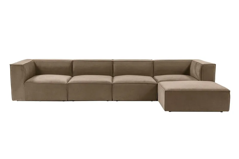 Gregor Soffa med Divan 4-sits - Brun - Products - Möbler - Soffa - Divansoffa & schäslongsoffa - 4 sits soffa med divan