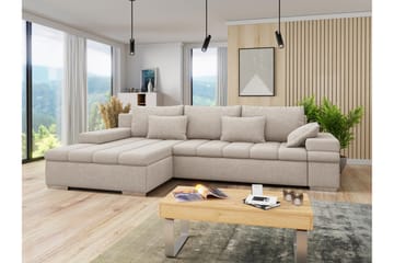 Naoma Soffa med Divan 3-sits - Beige - Products - Möbler - Soffa - Divansoffa & schäslongsoffa - 3 sits soffa med divan