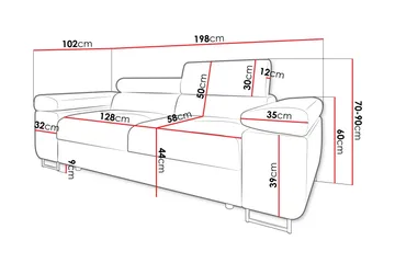 Gabina Soffa 2-sits - Svart - Products - Möbler - Soffa - 2 sits soffa