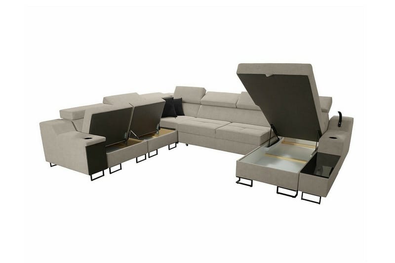 Galbally 5-sits Hörnsoffa Dark blue - Products - Möbler - Soffa - Sammetssoffa