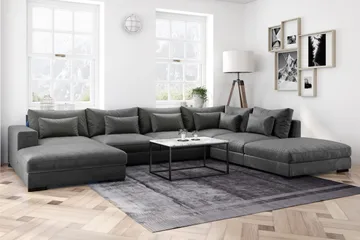 Dubai Hörnmodul Sammet - Mörkgrå - Products - Möbler - Soffa - Modulsoffa - Hörnmodul