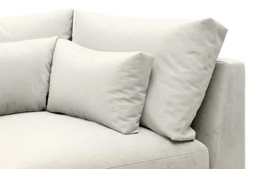 Dubai Hörnmodul Sammet - Vit - Products - Möbler - Soffa - Modulsoffa - Hörnmodul