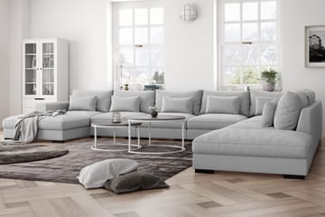 Dubai U-modulsoffa Large med Divan Vänster - Ljusgrå - Products - Möbler - Soffa - Modulsoffa - Komplett modulsoffa