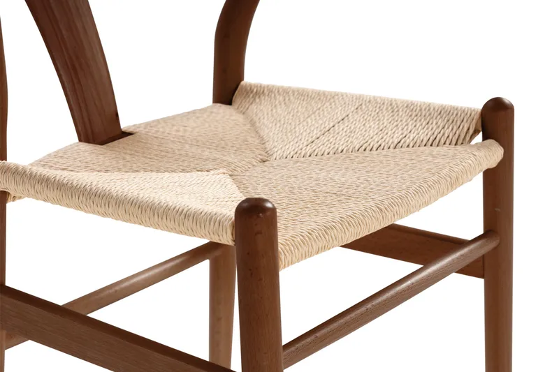 Dastoori Matstol med Armstöd - Valnöt / Trä / Beige - Products - Möbler - Fåtölj & stolar - Matstol & köksstol