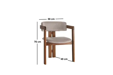 Dellon Karmstol - Valnöt/Ljusbrun - Products - Möbler - Fåtölj & stolar - Karmstol