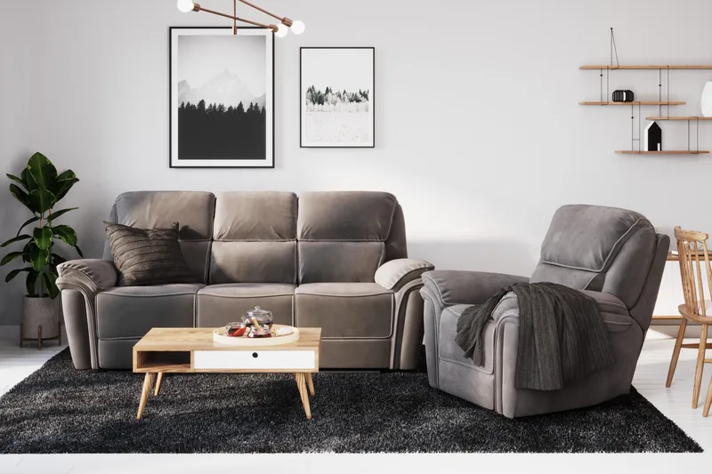 Saranda Fåtölj - Grå - Products - Möbler - Fåtölj & stolar - Fåtölj - Biofåtölj & reclinerfåtölj