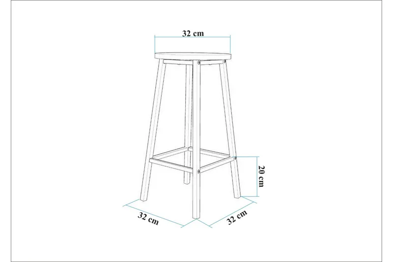 Heran Barstol 62 cm - Vit - Products - Möbler - Fåtölj & stolar - Barstol & barpall