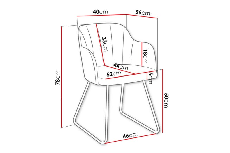Kintore Matstol - Svart - Products - Möbler - Fåtölj & stolar - Karmstol