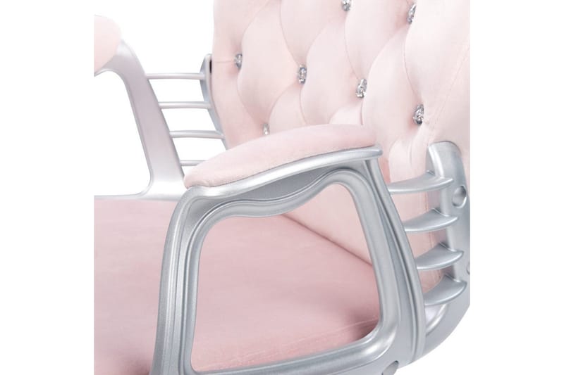 Kontorsstol med kristaller Princess Pastellrosa/Silver/Svart - Pastellrosa/Silver/Svart - Products - Möbler - Fåtölj & stolar - Kontorsstol & skrivbordsstol