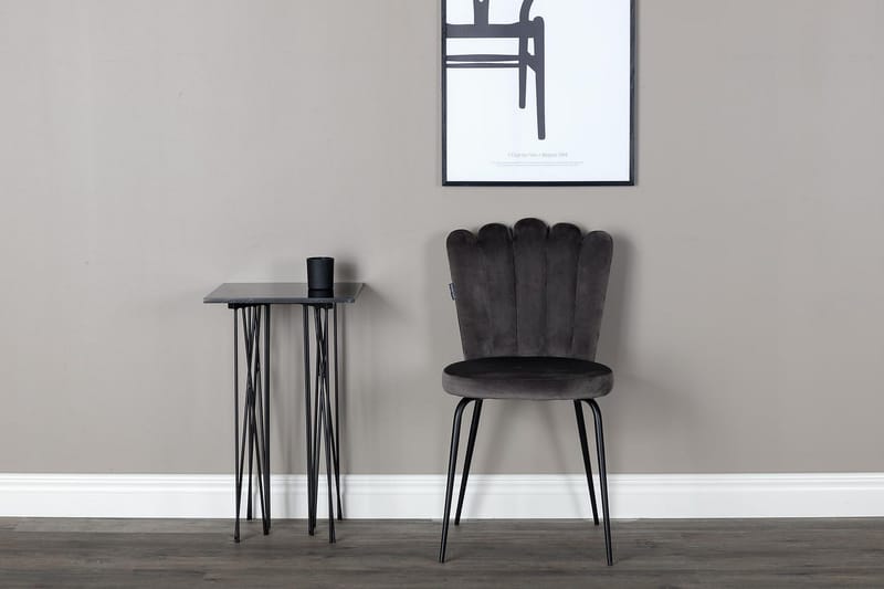 Limhamn Karmstol Sammet - Grå - Products - Möbler - Fåtölj & stolar - Matstol & köksstol