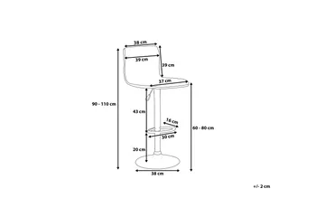 Orlando Barstol 39 cm 2-pack - Svart - Products - Möbler - Fåtölj & stolar - Barstol & barpall