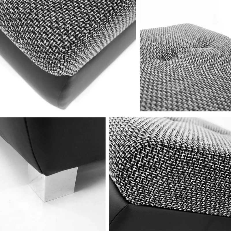 Cerys Fotpall 60 cm - Grå - Products - Möbler - Fåtölj & stolar - Pall & puff - Fotpallar