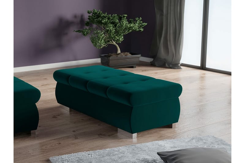 Cerys Fotpall 60 cm - Turkos - Products - Möbler - Fåtölj & stolar - Pall & puff - Fotpallar