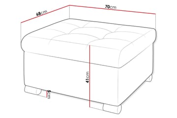 Dynir Fotpall 68 cm - Grå - Products - Möbler - Fåtölj & stolar - Pall & puff - Fotpallar