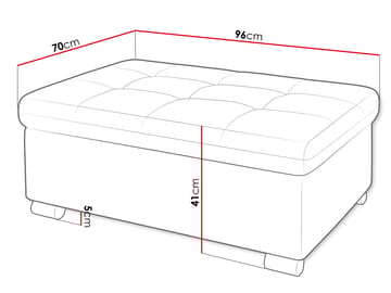 Dynir Fotpall 96 cm - Blå - Products - Möbler - Fåtölj & stolar - Pall & puff - Fotpallar