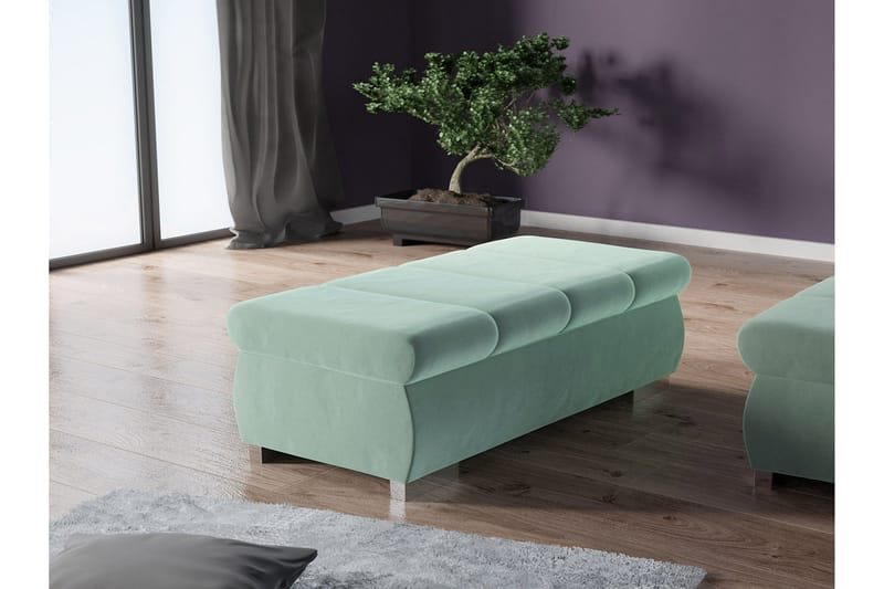 Gamal Fotpall 60 cm - Grön - Products - Möbler - Fåtölj & stolar - Pall & puff - Fotpallar