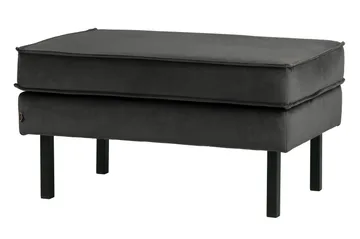 Lissbon Fotpall Sammet - Antracit - Products - Möbler - Fåtölj & stolar - Pall & puff - Fotpallar