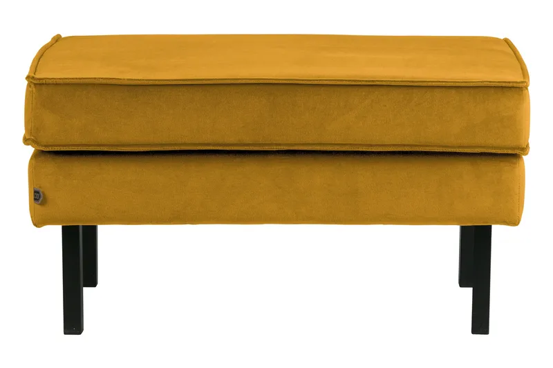 Lissbon Fotpall Sammet - Ockra - Products - Möbler - Fåtölj & stolar - Pall & puff - Fotpallar