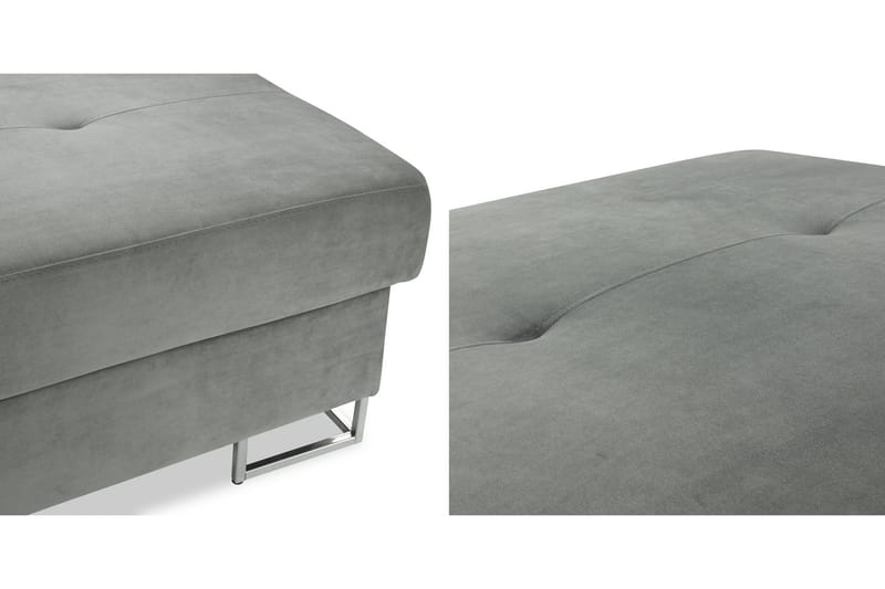 Reginia Fotpall 104 cm - Grå - Products - Möbler - Fåtölj & stolar - Pall & puff - Fotpallar