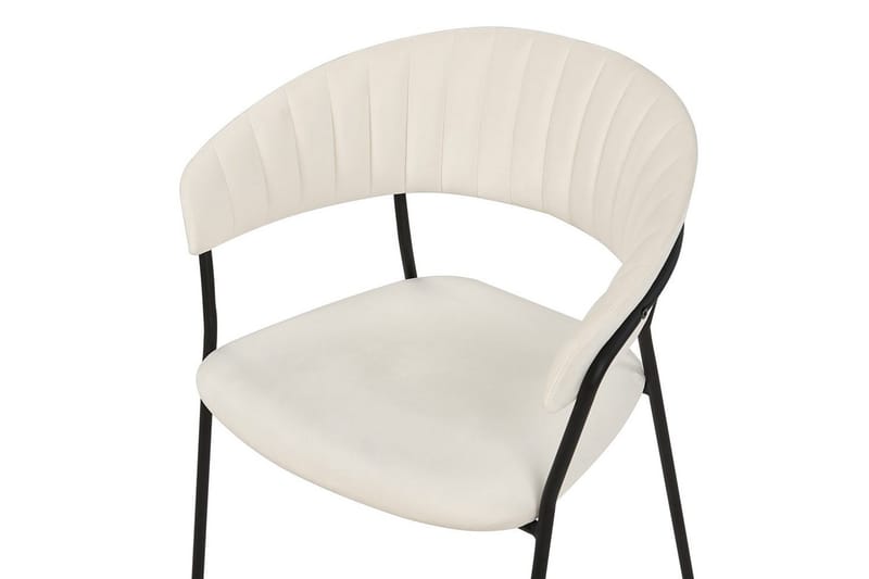 Set med 2 matstolar Mariposa - Krämvit, Svart/Sammet - Products - Möbler - Fåtölj & stolar - Karmstol