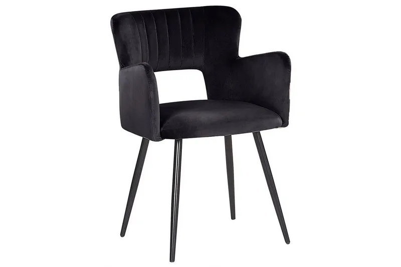 Set med 2 matstolar Sanilac - Svart - Products - Möbler - Fåtölj & stolar - Karmstol