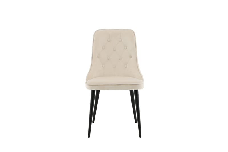 Velvet Deluxe Lyx Sammetstol - Svart/Beige - Products - Möbler - Fåtölj & stolar - Matstol & köksstol