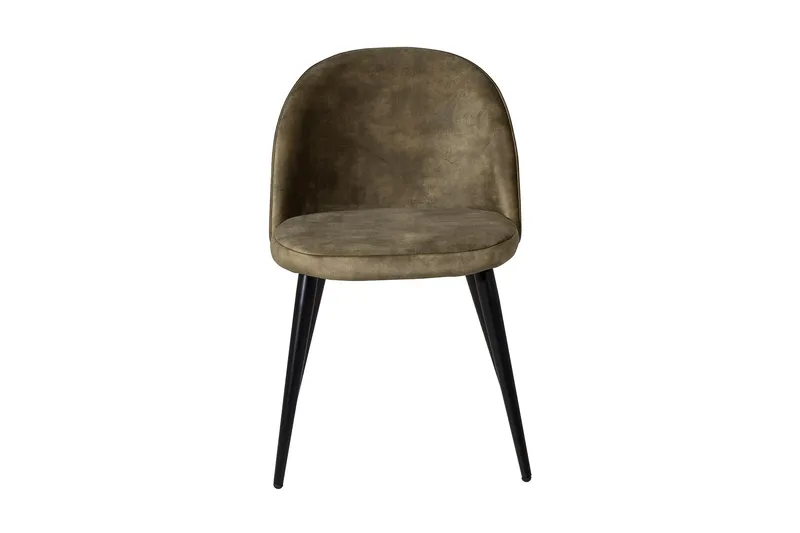 Velvet Matstol - Grön/Svart - Products - Möbler - Fåtölj & stolar - Matstol & köksstol