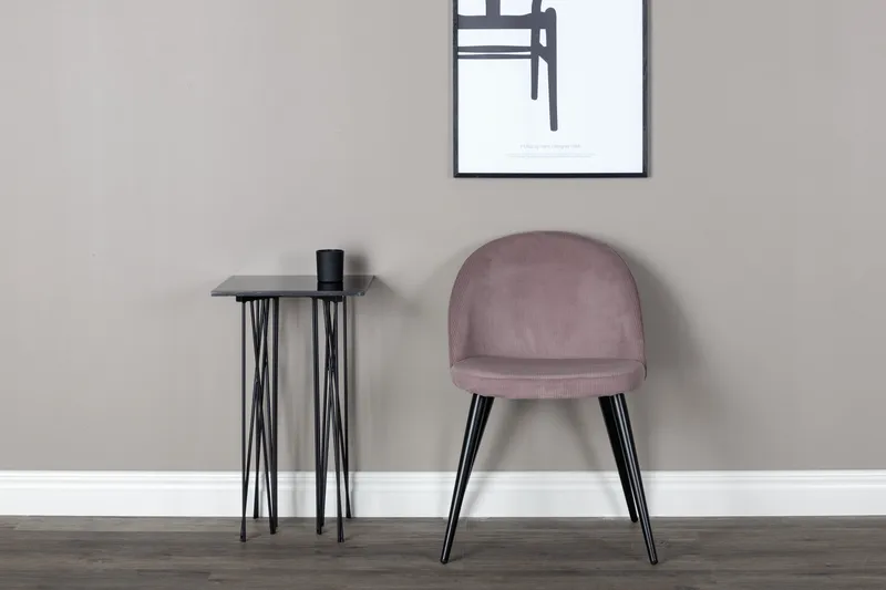 Velvet Matstol Manchester - Rosa - Products - Möbler - Fåtölj & stolar - Matstol & köksstol