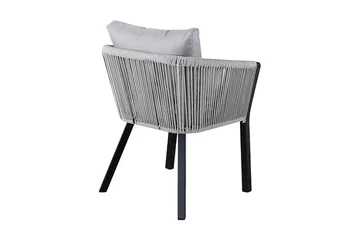 Virya Matstol med Dyna - Grå/Svart - Products - Möbler - Fåtölj & stolar - Matstol & köksstol