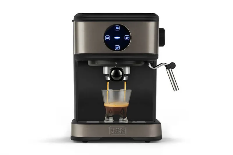 Espressomaskin Black+Decker 20 Bar - Grå - Products - Servering & matlagning - Köksmaskin - Kaffemaskin & kaffetillbehör - Espressomaskiner
