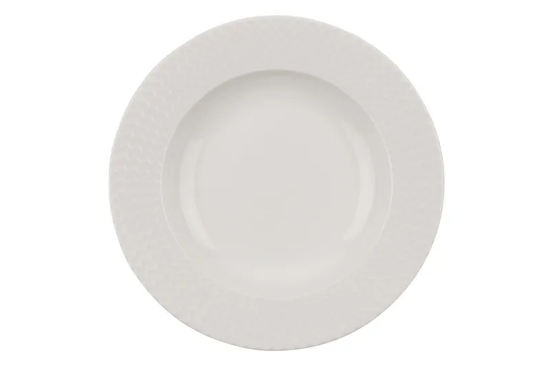 Adine Middagsservis 24 Delar Porslin - Vit - Products - Servering & matlagning - Porslin