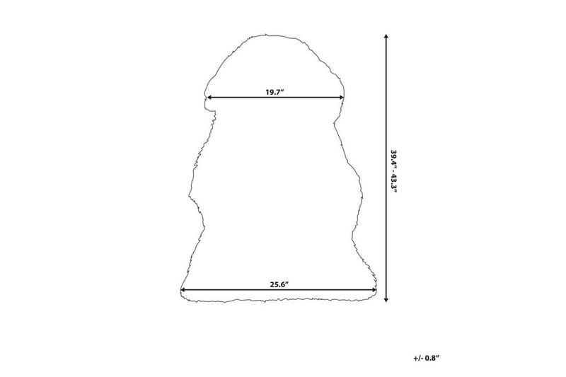 Uluru Fårskinn 55x90 cm - Svart - Products - Textil & mattor - Matta - Fäll & skinnmatta - Fårskinn & lammskinn