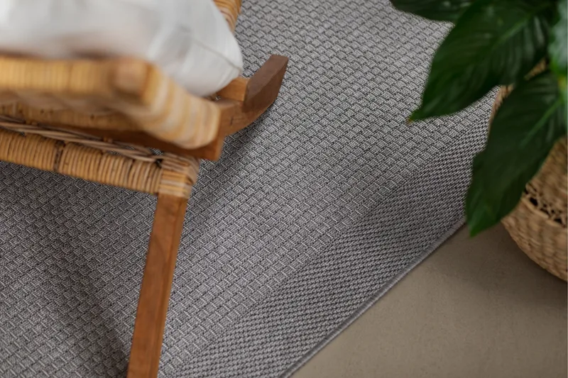 Miami Flatvävd Matta Fyrkantig 200x200 cm - Grå - Products - Textil & mattor - Matta - Flatvävd matta