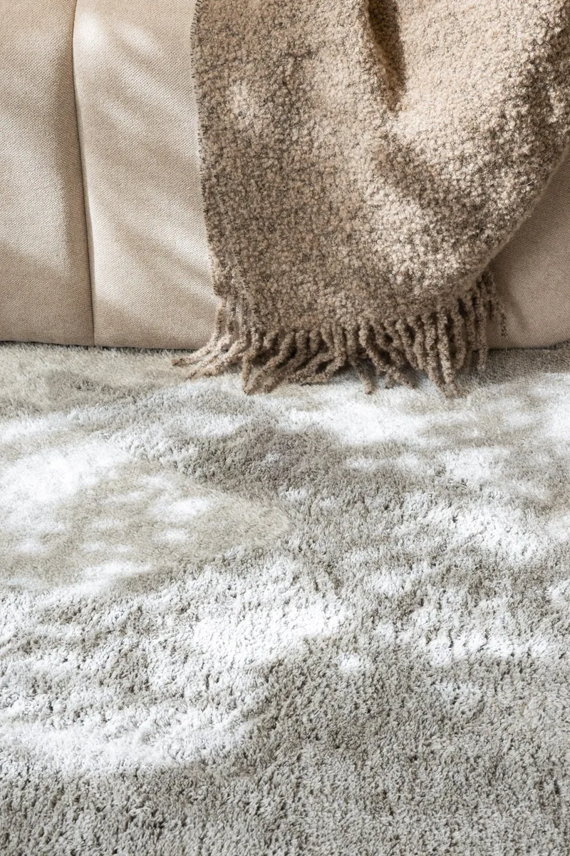 Cozy Ryamatta 120 cm Rund - Silver - Products - Textil & mattor - Matta - Modern matta - Ryamatta