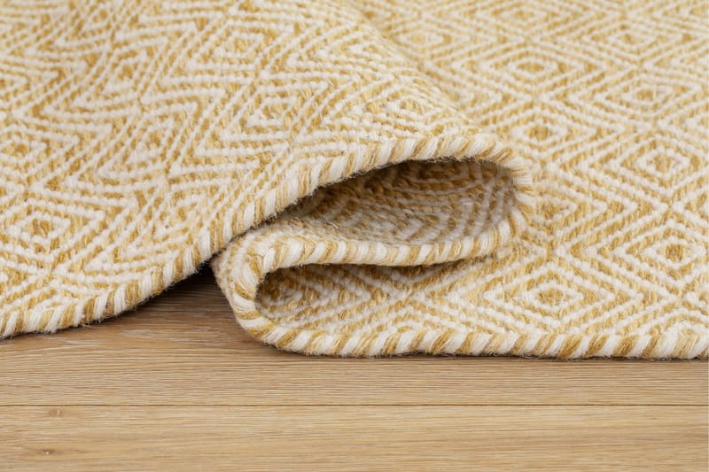 Gåsöga Ullmatta 200x300 cm Rektangulär - Gul - Products - Textil & mattor - Matta - Modern matta - Ullmatta