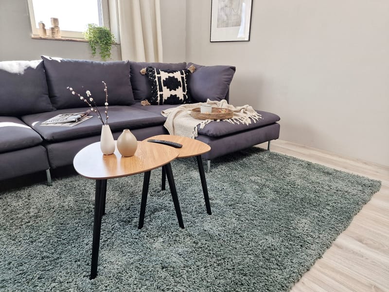 Lounge Ryamatta 160x230 cm Rektangulär - Grön - Products - Textil & mattor - Matta - Modern matta - Ryamatta