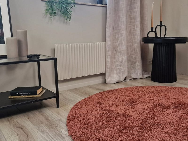 Lounge Ryamatta 240 cm Rund - Koppar - Products - Textil & mattor - Matta - Modern matta - Ryamatta