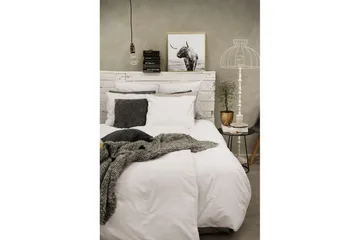 Påslakanset Dubbelsäng 3-Dels Washed - Vit - Products - Textil & mattor - Sängkläder - Bäddset & påslakanset - Påslakanset dubbelsäng