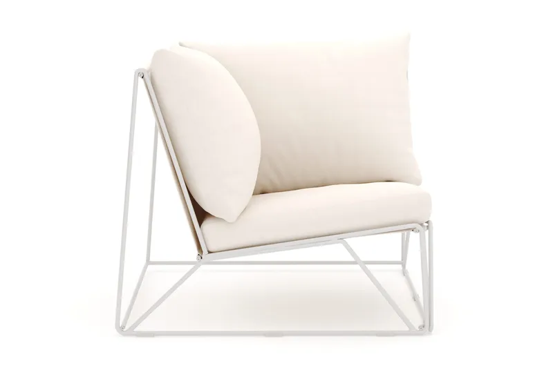 Usteryd hörnmodul utomhus i järn med vattenavisande dyna i beige - Beige - Products - Utemöbler & utemiljö - Övrigt utemöbler - Moduler utesoffa