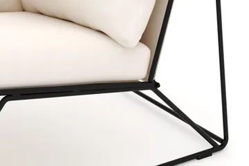 Usteryd hörnmodul utomhus i järn med vattenavisande dyna i beige - Svart - Products - Utemöbler & utemiljö - Övrigt utemöbler - Moduler utesoffa