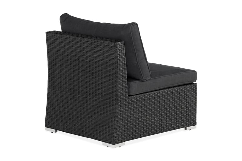 Wisconsin Premium Mittmodul utomhus i konstrotting - Svart - Products - Utemöbler & utemiljö - Övrigt utemöbler - Moduler utesoffa - Mittmodul utesoffa