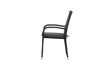 Anna Karmstol Utomhus Stapelbar Svart - Venture Home - Products - Utemöbler & utemiljö - Balkong & altan - Balkongmöbler - Balkongstol