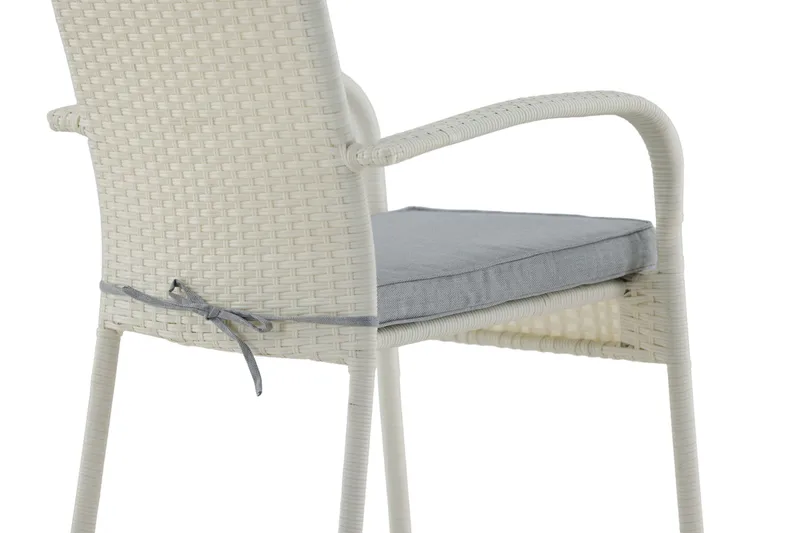 Anna Karmstol Utomhus Stapelbar - Vit - Products - Utemöbler & utemiljö - Balkong & altan - Balkongmöbler - Balkongstol