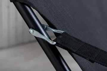 Seville Relaxstol Vikbar med Dyna - Svart - Products - Utemöbler & utemiljö - Balkong & altan - Balkongmöbler - Balkongstol