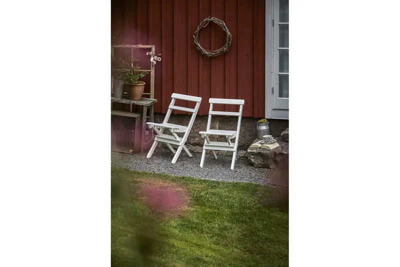 Utestol Hillerstorp Torpet Klappstol Utomhus Vit - Vit - Products - Utemöbler & utemiljö - Balkong & altan - Balkongmöbler - Balkongstol